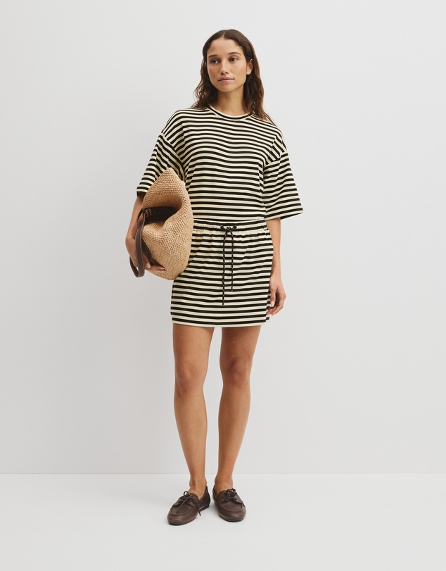Country Road - Australian Cotton Blend Stripe Jersey Skirt
