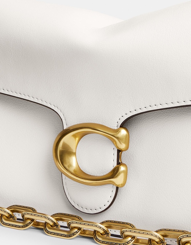 Coach - Smooth Leather Chain Tabby Shoulder Bag With Chain
