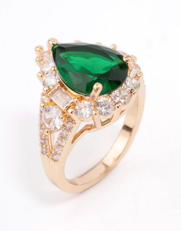 Lovisa - Green Grand Pear Cocktail Ring