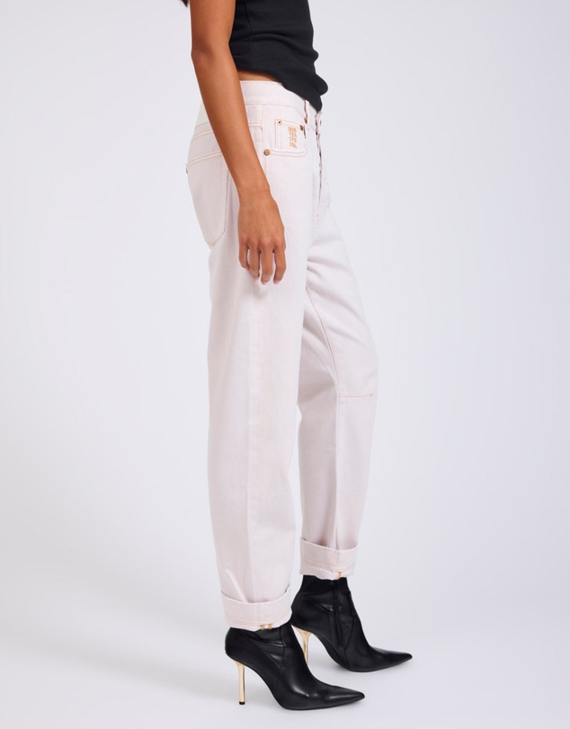 ONE TEASPOON - Bandits Low Waist Boyfriend Denim Jeans - Pink Tint