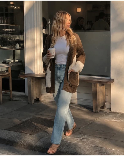 Esther & Co - Felisha Knit - Cream Multi