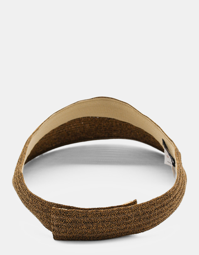 Morgan & Taylor - Blake Braided Straw Visor in Brown