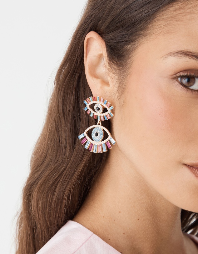 Forcast - Rainbow Eye Drop Earrings