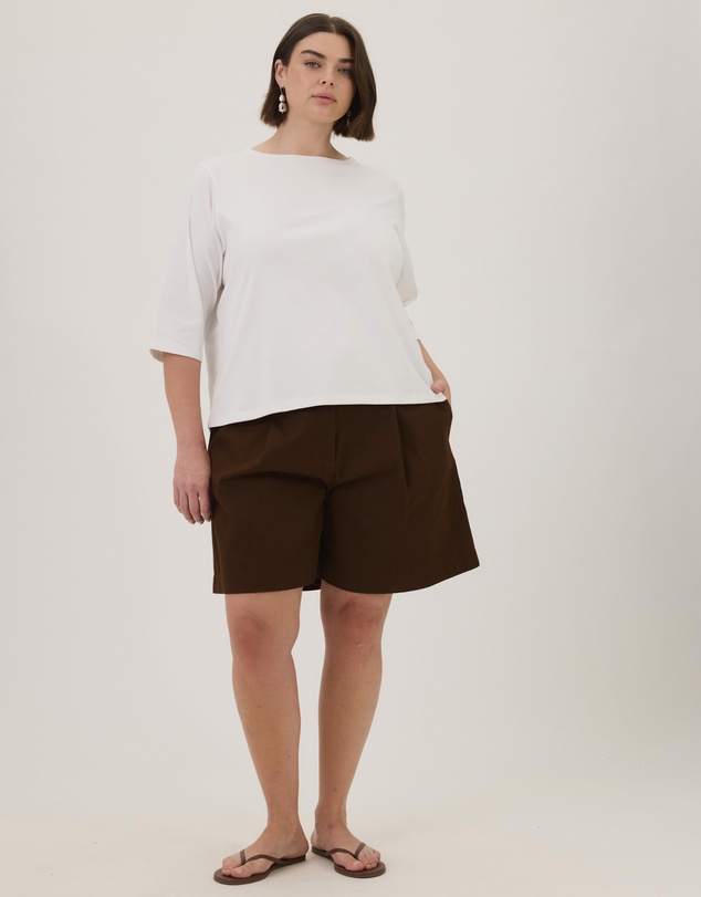 Atmos&Here Curvy - Cece Cotton Twill Shorts