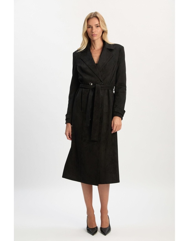 Bardot - Vegan Suede Longline Coat