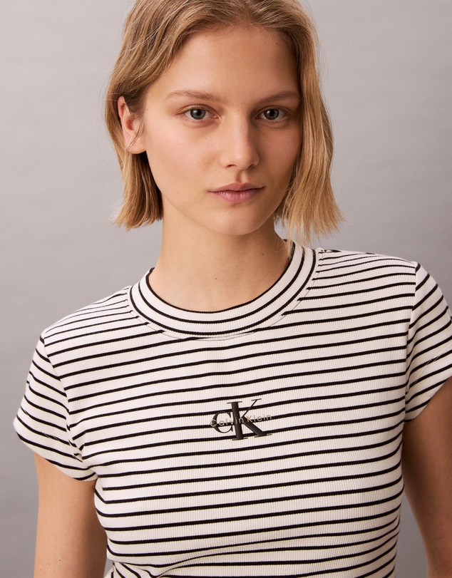 Calvin Klein Jeans - Slim Ribbed Stripe T-Shirt