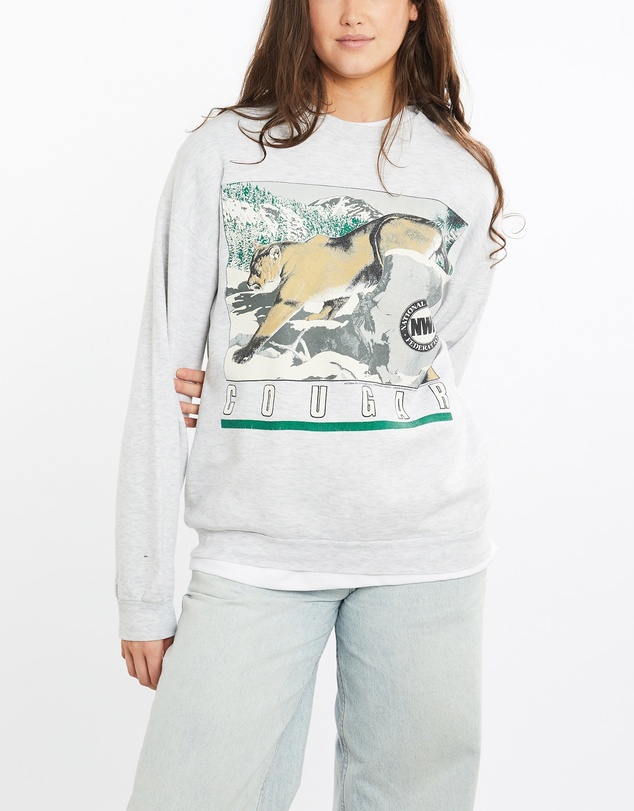 Vintage by The Real Deal - Pre Loved - Vintage 90s NWF Cougar Wildlife Sweatshirt