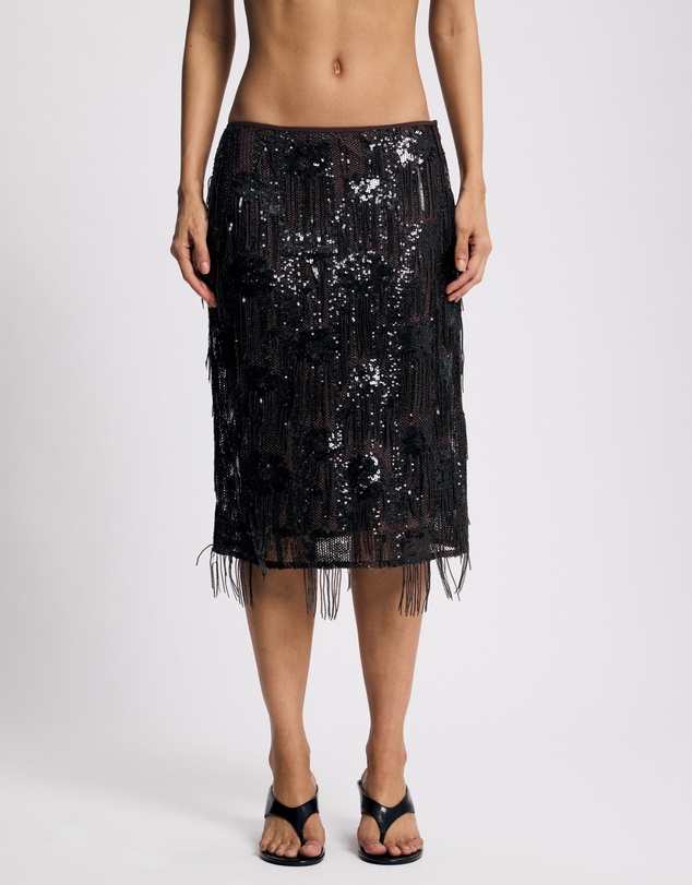 Lover - Xylia Drop Sequin Midi Skirt