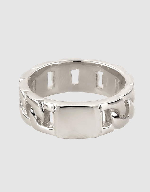 Kuzzoi - ICONIC EXCLUSIVE - Chunky Chain Band Ring in 925 Sterling Silver