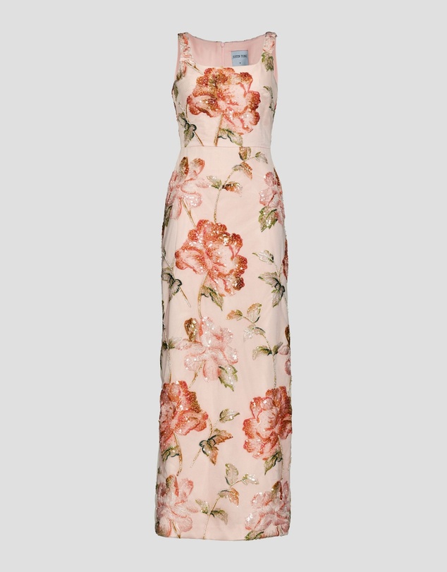 JUSTIN TONG - Ellaire Beaded Midi Dress