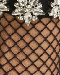 High Heel Jungle - Crystal Couture Fishnet Socks