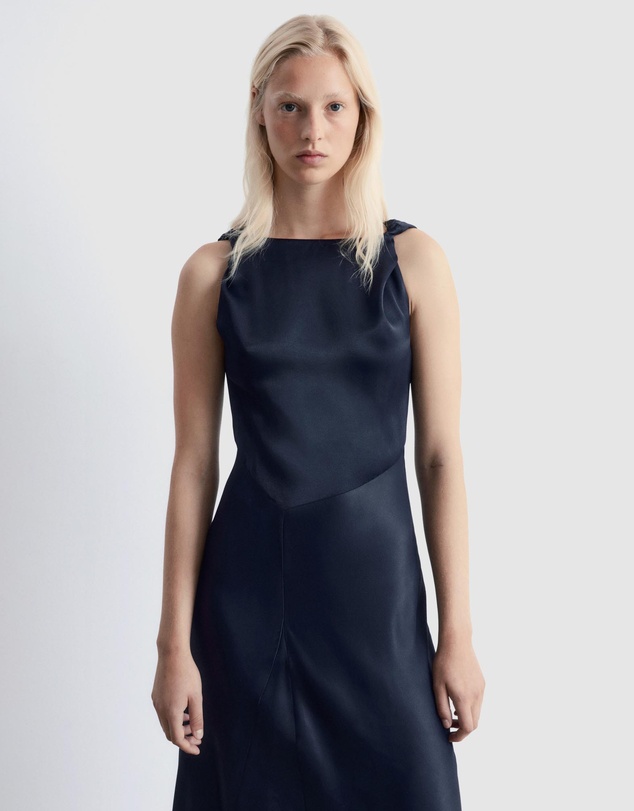 & Other Stories - Twist-Detail Satin Midi Dress