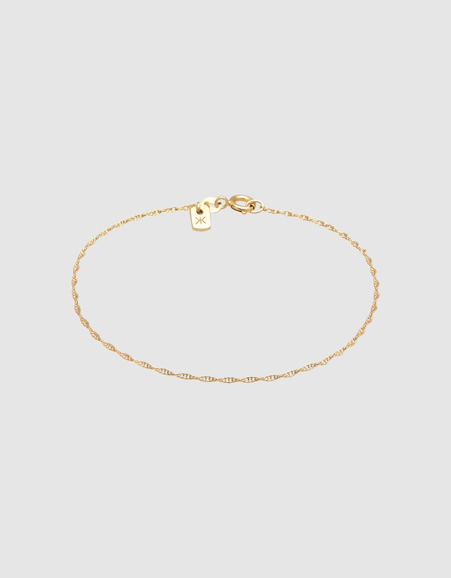 Kuzzoi - ICONIC EXCLUSIVE - Twisted Helix Chain Bracelet in Gold-Plated 925 Sterling Silver