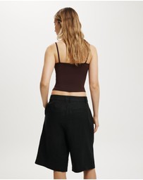Cotton On - Luxe Linen Bermuda Shorts