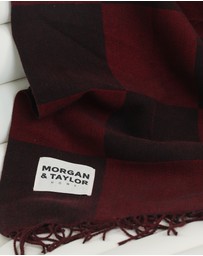 Morgan & Taylor - Checkmate Soft Touch Throw Blanket in Black