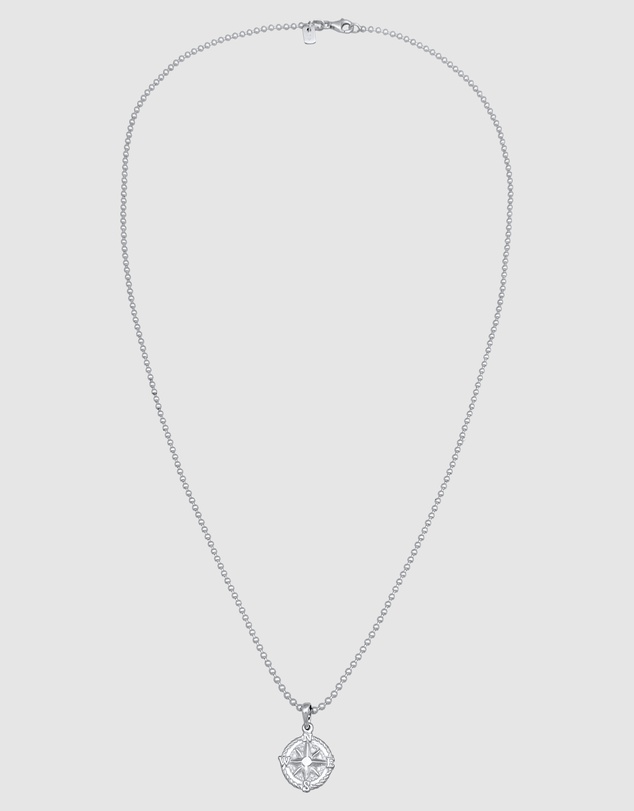 Kuzzoi - ICONIC EXCLUSIVE - Compass Pendant Necklace in 925 Sterling Silver