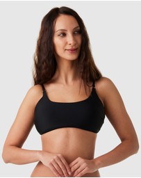Modest Mermaid - Thin Strap Swimming Crop Top SPF50+