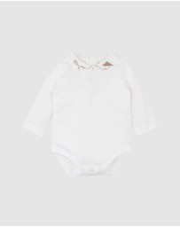 Bebe by Minihaha - Jake Embroidered Collar Bodysuit - Babies