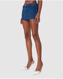EDIKTED - Sydnie Denim Micro Skort