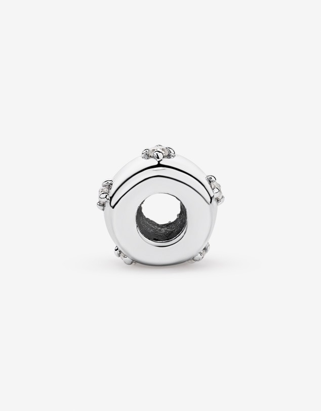 Michael Hill - Dome Pendant Spacer with Cubic Zirconia in Sterling Silver