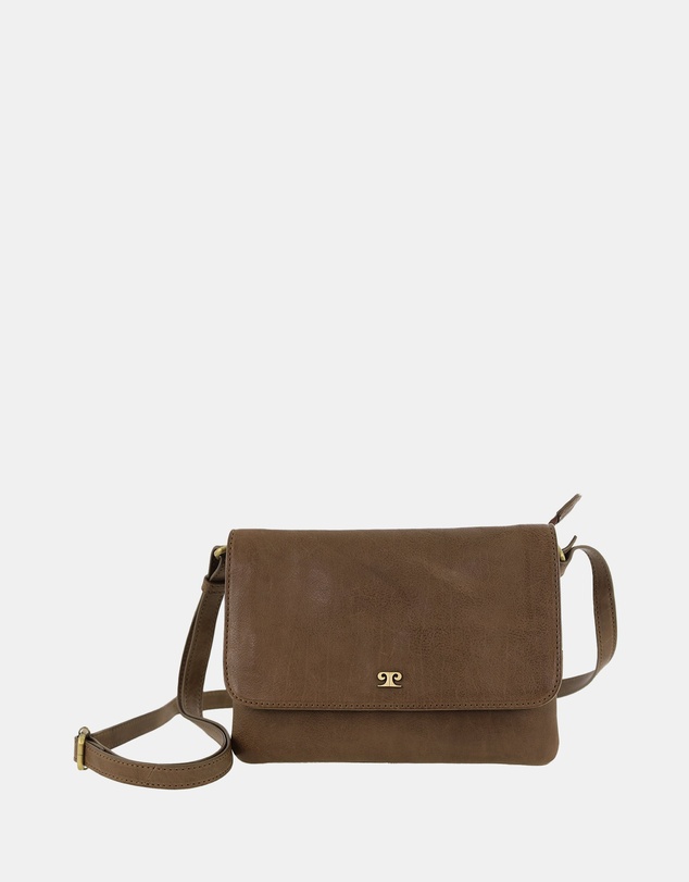 Pierre Cardin - Pierre Cardin Leather Flap-over Crossbody Bag