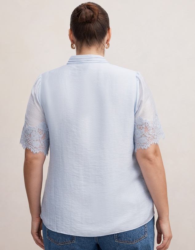 Forever New Curve - Ana Curve Lace Detail Blouse