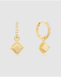 Wanderlust + Co - Ravioli Charm Huggie Earrings
