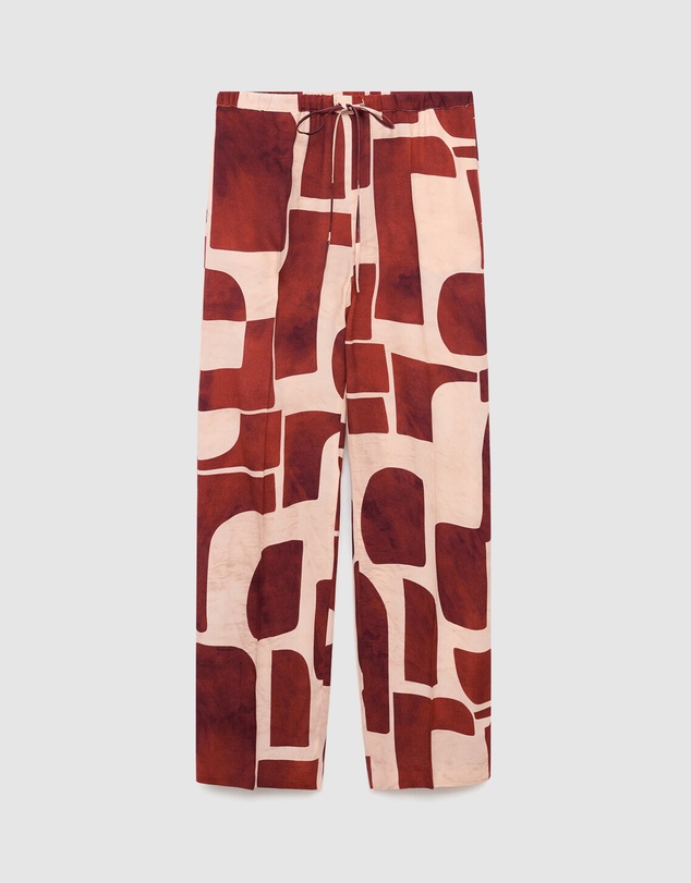 M.N.G - Fluid Trousers With Geometric Pattern