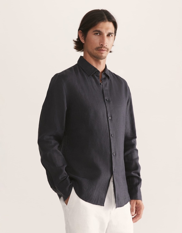 SABA - Anderson Long Sleeve Classic Linen Shirt