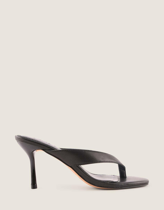 Shelly Shen - Pia High Sandals Black Leather