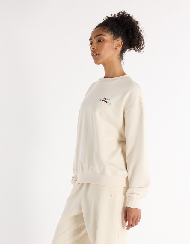 New Balance - French Terry Oversized Logo Crew