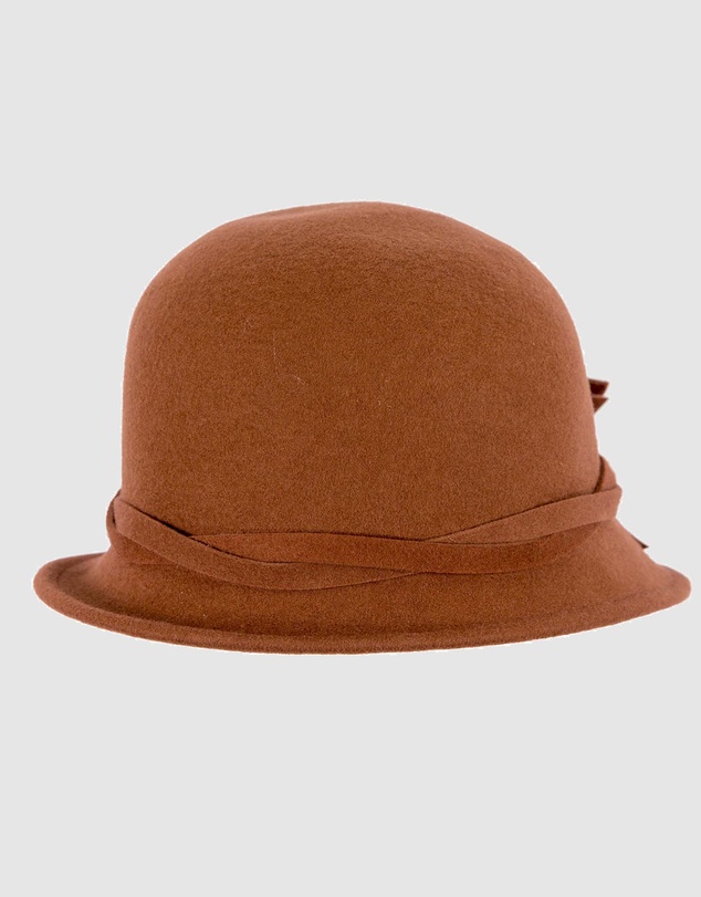 Max Alexander - Winter Felt Orange Cloche Hat