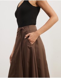 Atmos&Here - Tova Belt Detail Maxi Skirt