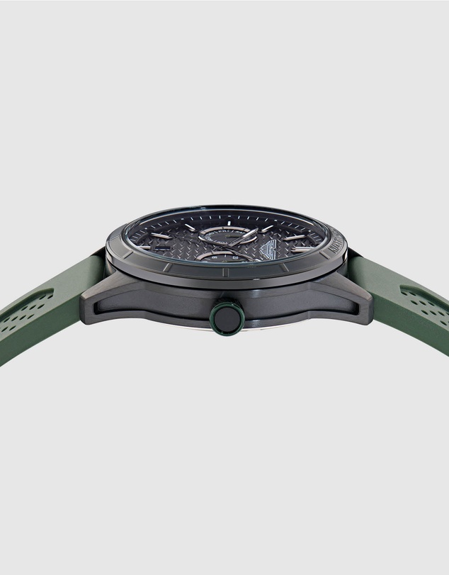 Aston Martin - HDL IP Black Bertelli Green Silicone Strap Watch