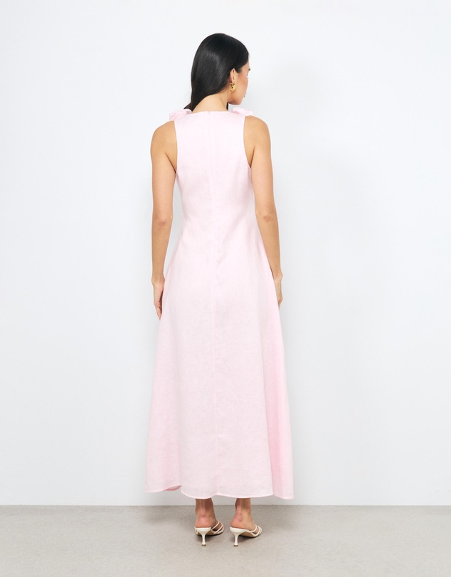 AERE - Mika Placement Flower Midi Dress