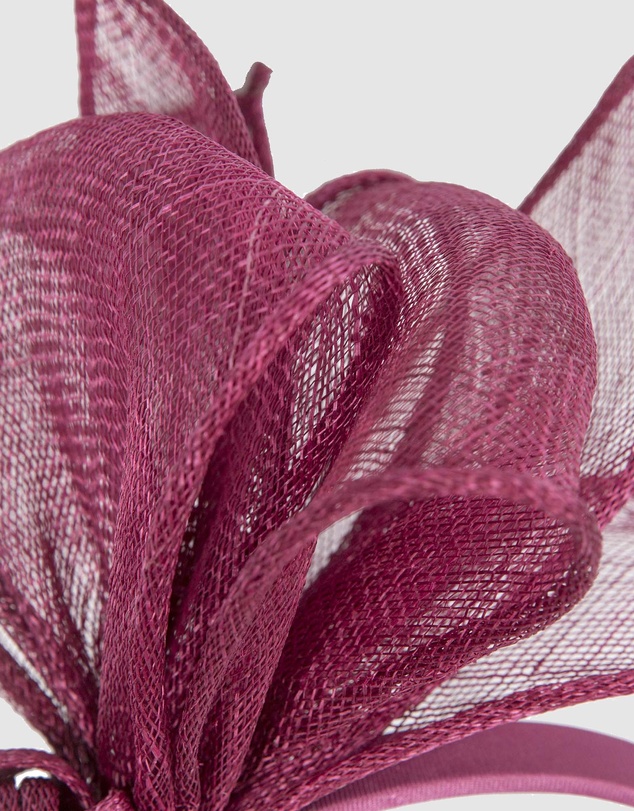 Max Alexander - Burgundy Sinamay Bow Fascinator