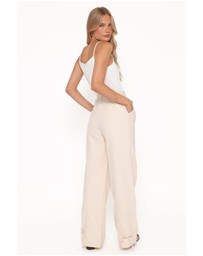 Petal & Pup - Asher Tie Detail Tapered Leg Pants - Cream