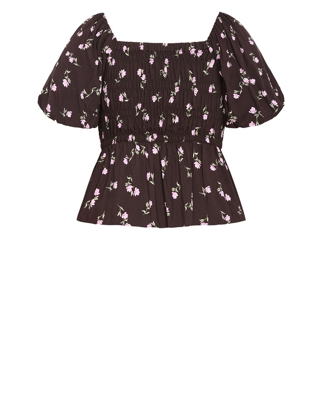 City Chic - Aire Field Print Top