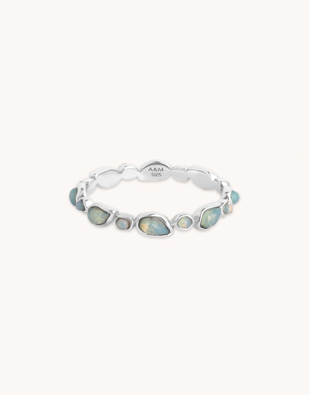 Astrid & Miyu - Opal Pear Bezel Band Ring