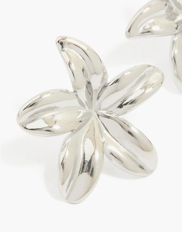 Lovisa - Waterproof Stainless Steel Small 5-Petal Flower Earrings
