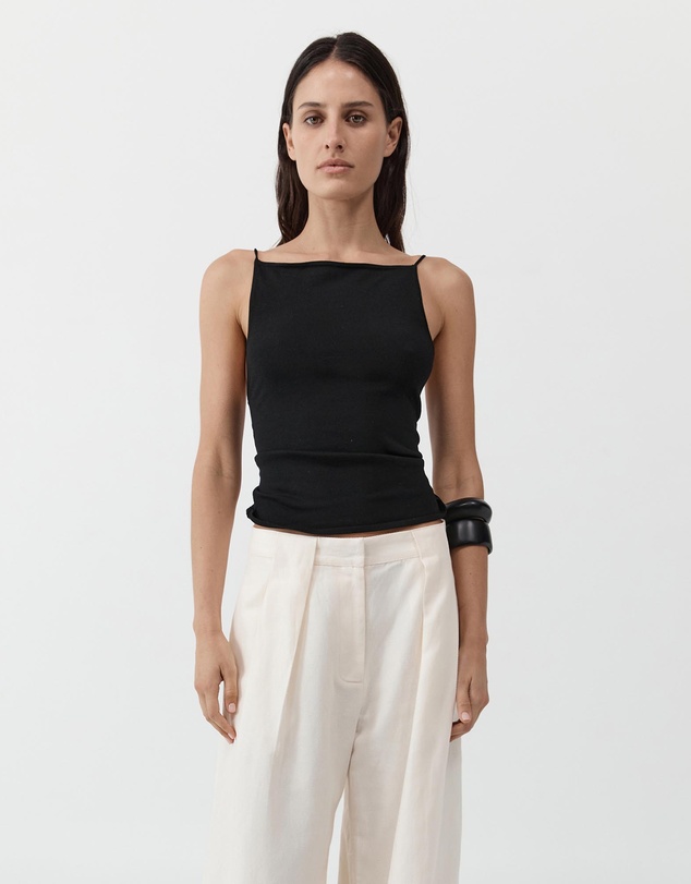 St. Agni - Twist Back Knit Top