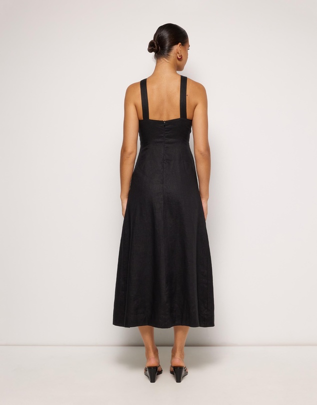 AERE - Este Linen Midi Dress