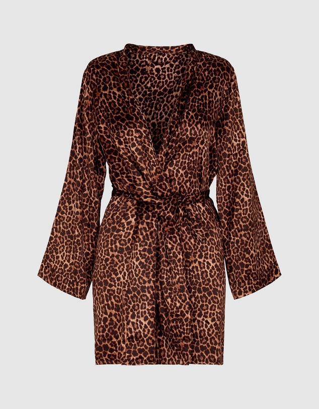 Hunkemoller - Satin Leopard Kimono