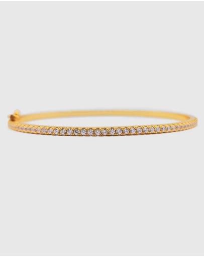 Izoa - Emily Cubic Zirconia Tennis Bangle