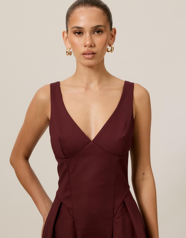 Tussah - V Neck Tuck Dress