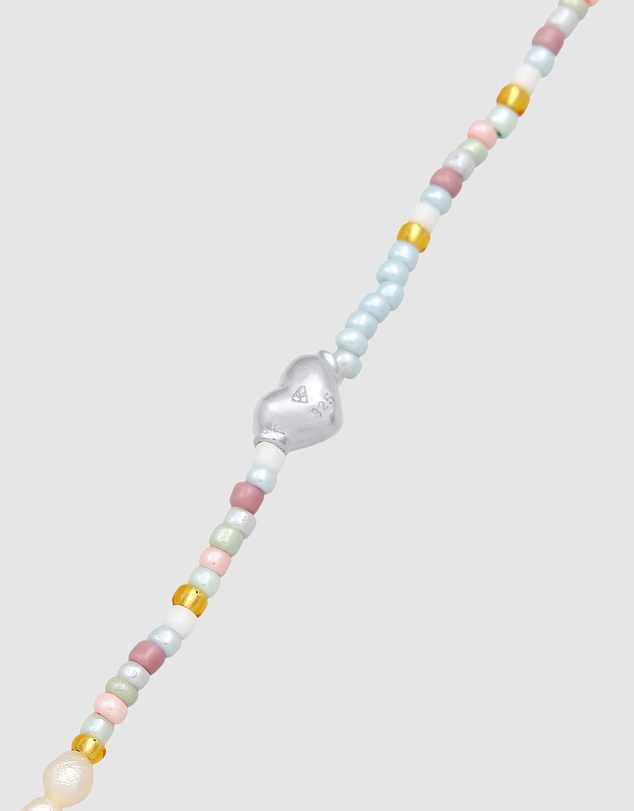 Elli Jewelry - Pastel Bead Heart Choker Necklace
