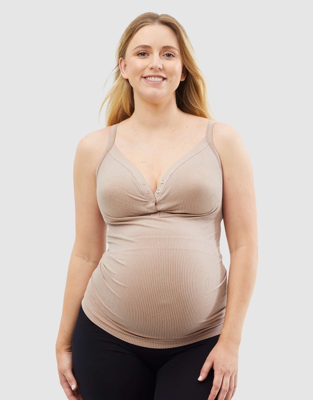 Cake Maternity - Marshmallow Maternity and Nursing Tank Top