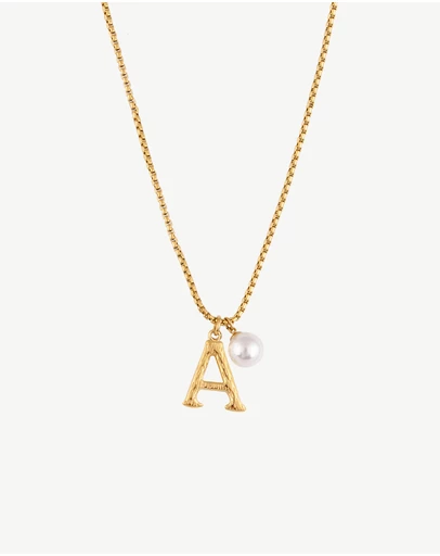 Zahar - Pearl Letter A Necklace
