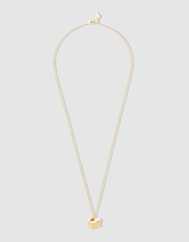 Wanderlust + Co - Strawberry Shortcake Gold Locket Necklace