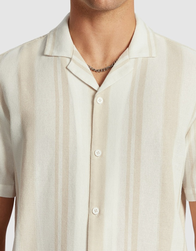 yd. - Aruba Stripe Cotton Shirt